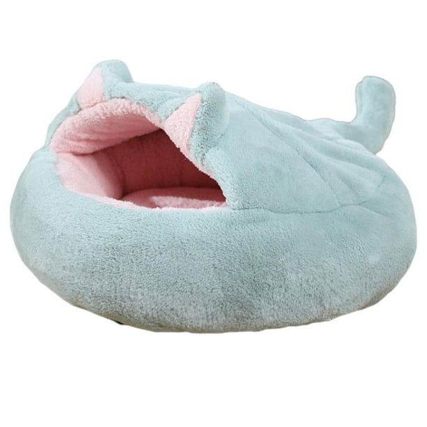 Cama de peluche para mascotas, suave y calmante, sofá, autocalentable PP Light Lake Blue L