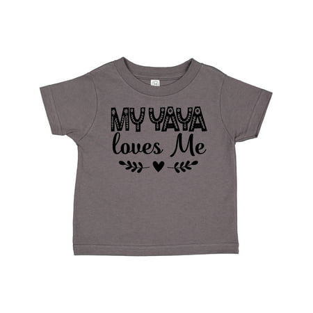 

Inktastic My Yaya Loves Me Scandinavian Gift Toddler Toddler Girl T-Shirt