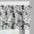 thumbnail image 3 of Ambesonne Tropical Valance Pack of 2, Exotic Hibiscus Flower, 54"X18", Grey and White, 3 of 5