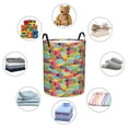 thumbnail image 5 of KLL Colorful Fish 2 Waterproof Foldable Laundry Hamper Bucket with Handles for Storage Bin,Kids Room,Home Organizer (Small ), 5 of 7