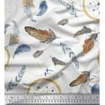 thumbnail image 1 of Soimoi Rayon Fabric Feather & Dream Catcher Home Decor Fabric Prints By Yard 42 Inch Wide, 1 of 3