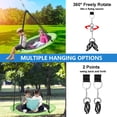 thumbnail image 3 of Saucer Tree Swing for Kids, 43" Waterproof Flying Saucer Swing with A Swivel, Hanging Straps, Adjustable Ropes,  Galvanized steel frame, padded with foam, Easy to Install Round Mat Spinner Swing Green, 3 of 9