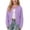 Purple1, variant on Cethrio Girls Knit Cardigans, Buttons Casual Solid Color Long Sleeve Girls Sweaters Pink Size 7-8