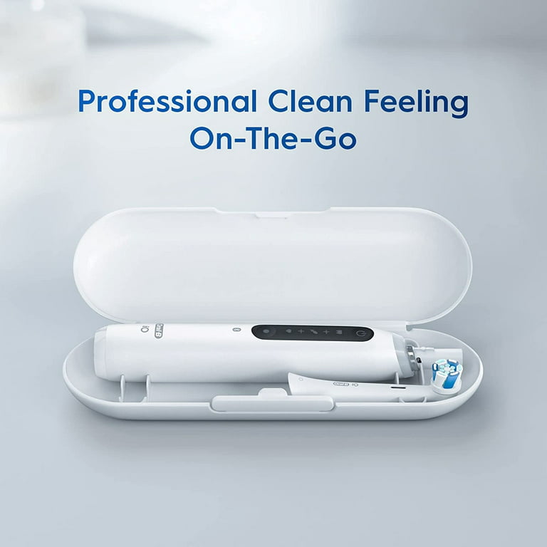 Oral-B iO Series 5 Limited - Cepillo de dientes eléctrico recargable con 3  cabezales de cepillo y estuche de viaje, sensor de presión visible para