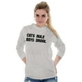 thumbnail image 4 of Cats Rule Boys Drool Single Pet Mom Women's Long Sleeve T Shirt Brisco Brands S, 4 of 6