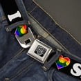 thumbnail image 2 of Buckle-Down Belt, Seatbelt Buckle Belt, I Heart Bridge Sf Black White Rainbow, Youth 22 to 32 Inches, 2 of 9