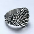 thumbnail image 3 of 17mm Love Heart Round Point Titanium Steel Punk Party Band Retro Ring Size 7-12, 3 of 4