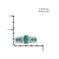 thumbnail image 2 of JewelersClub Emerald Ring Birthstone Jewelry – 0.75 Carat Emerald 0.925 Sterling Silver Ring Jewelry with White Diamond Accent – Gemstone Rings with Hypoallergenic 0.925 Sterling Silver Band, 2 of 4
