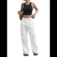 thumbnail image 3 of Pantalones Anchos y Holgados para Mujer, Estilo Palazzo Harén, Informales, A Rayas, con Cintura Elástica y Bolsillos XL, 3 of 7