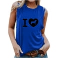 thumbnail image 1 of Verano mujer moda cuello redondo impreso sin mangas casual camisetas sin mangas Fridja gh5111, 1 of 5