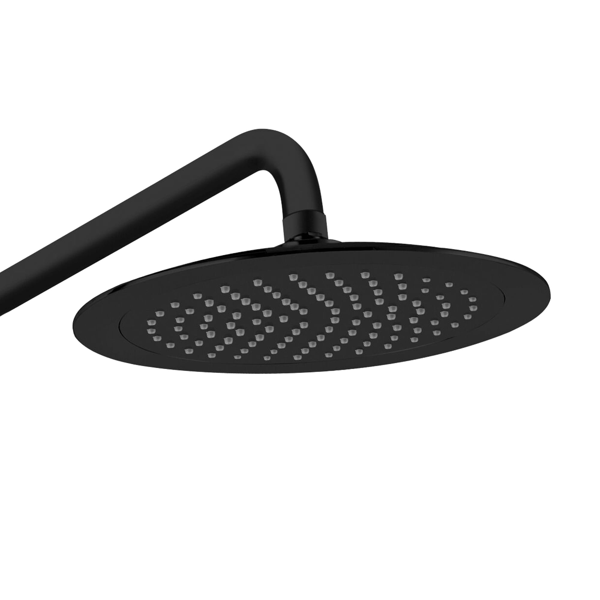 Lanai 8-in Rain Showerhead Shower System with 3-Body Jets Pivoting Shower Arm and Multi-function Handshower Matte Black