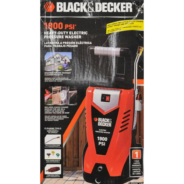 Black & Decker 1900psi at 1.5gpm Electric Pressure Washer