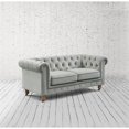 thumbnail image 5 of Londynn Loveseat Grey Velvet 71L x 33.5W x 30.3H Button Tufted Rolled Arm, 5 of 8
