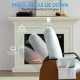 thumbnail image 4 of ZAFLY Rocking Accent Chair, Glider Reading Chair with Footrest, Comfy Corduroy Single Sofa for Living Room/Nursery/Bedroom - White, 4 of 8