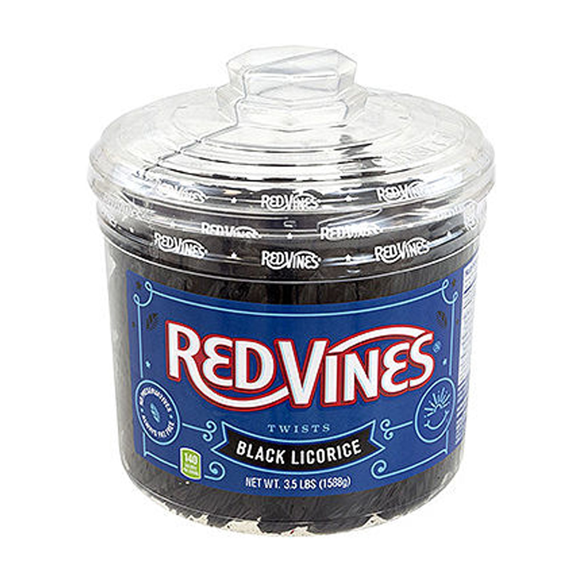 Red Vines Twists, Old Fashion Black Licorice, 3.5 Lb Tub (Pack of 16)