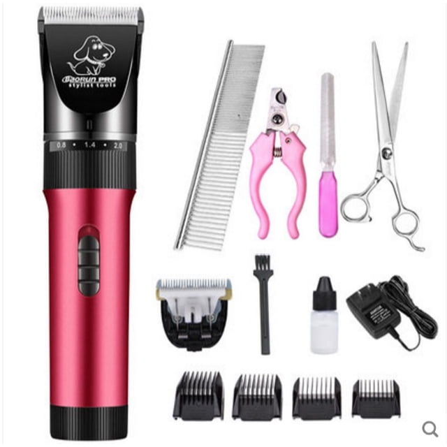 Kit de afeitado para mascotas, súper silencioso, rojo, a las mascotas les encantarán los cortes de pelo
