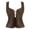 Brown, variant on FASHOFT Brown Renaissance Corset Top For Women Three Side Adjustable Lace Up Vintage Vest Style Bustier Court Style Boned Waist Cinching Body Shaper Top Western Corset Top L