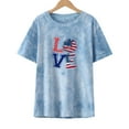 thumbnail image 2 of IROINNID 4th of July Tops for Women Round Neck T-Shirt Fashion Blouse Loose Tops Short Sleeve Tops July 4th, 2 of 8