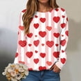 thumbnail image 2 of vigerkar Womens Valentine's Day Sweatshirts Love Heart Graphic Pullover Tops Casual Crewneck Long Sleeve Shirts (Red, S), 2 of 9