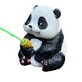 thumbnail image 4 of Estatua de panda pescando de jardín, escultura artesanal de resina, coleccionable, decorativa, figura en miniatura, decoración en maceta para, 4 of 8