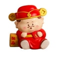 thumbnail image 2 of Tongina Chinese God of Wealth Statue Little Cai Shen Home God of Fortune Figurine for Party Bookshelf Spring Festival Bedroom Desktop B, 2 of 8