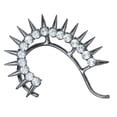 thumbnail image 3 of Pendiente jinwen Rock Punk Remaches Studs Rhinestone Ear Cuff Wrap Clip Sin Piercing, 3 of 6