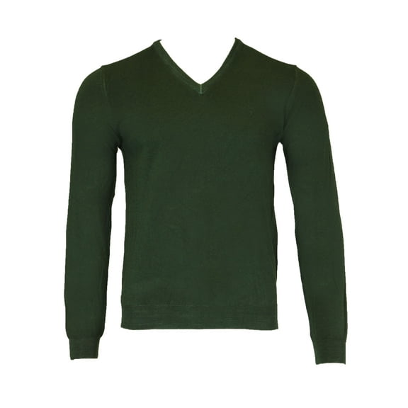 Gant Men's O2 Washed Merino V-Neck Sweater, Medium, Tartan Green