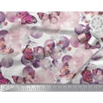 thumbnail image 2 of Soimoi Polyester Crepe Fabric Dot & Butterfly Print Fabric by The Yard 52 Inch Wide, 2 of 3