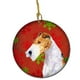 Fox Terrier Rouge Flocons de Neige Vacances Noël Ornement en Céramique – image 1 sur 1