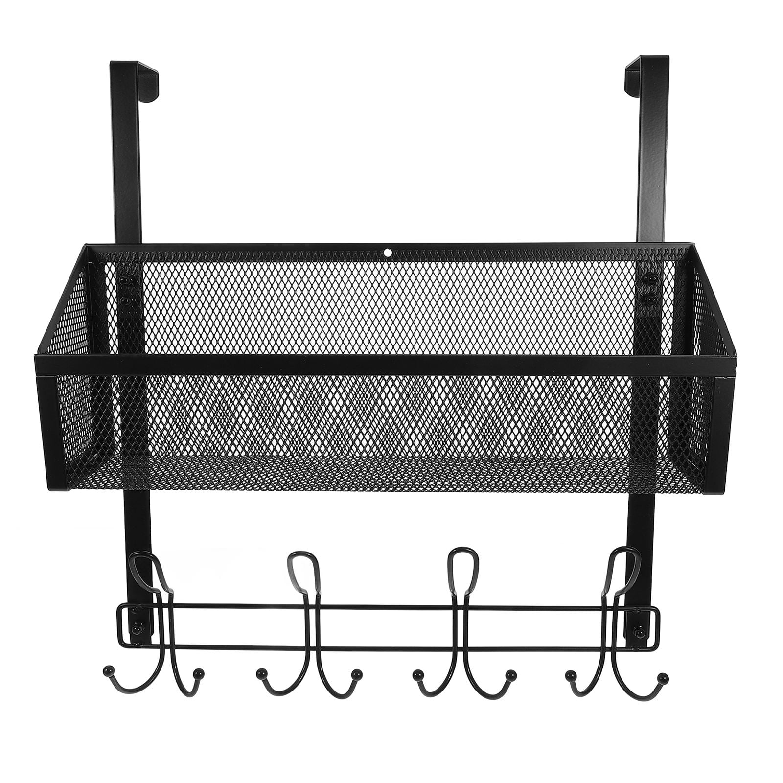 WHAMVOX Over the Door Organizer Bathroom Storage with Hooks over Door Vanity Organizer Door Hanging Basket for Bathroom Bedroom Kitchen Pantry Organization