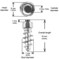 thumbnail image 1 of IGrip Maxi Grip Screw Studs, 18mm, 1 of 2