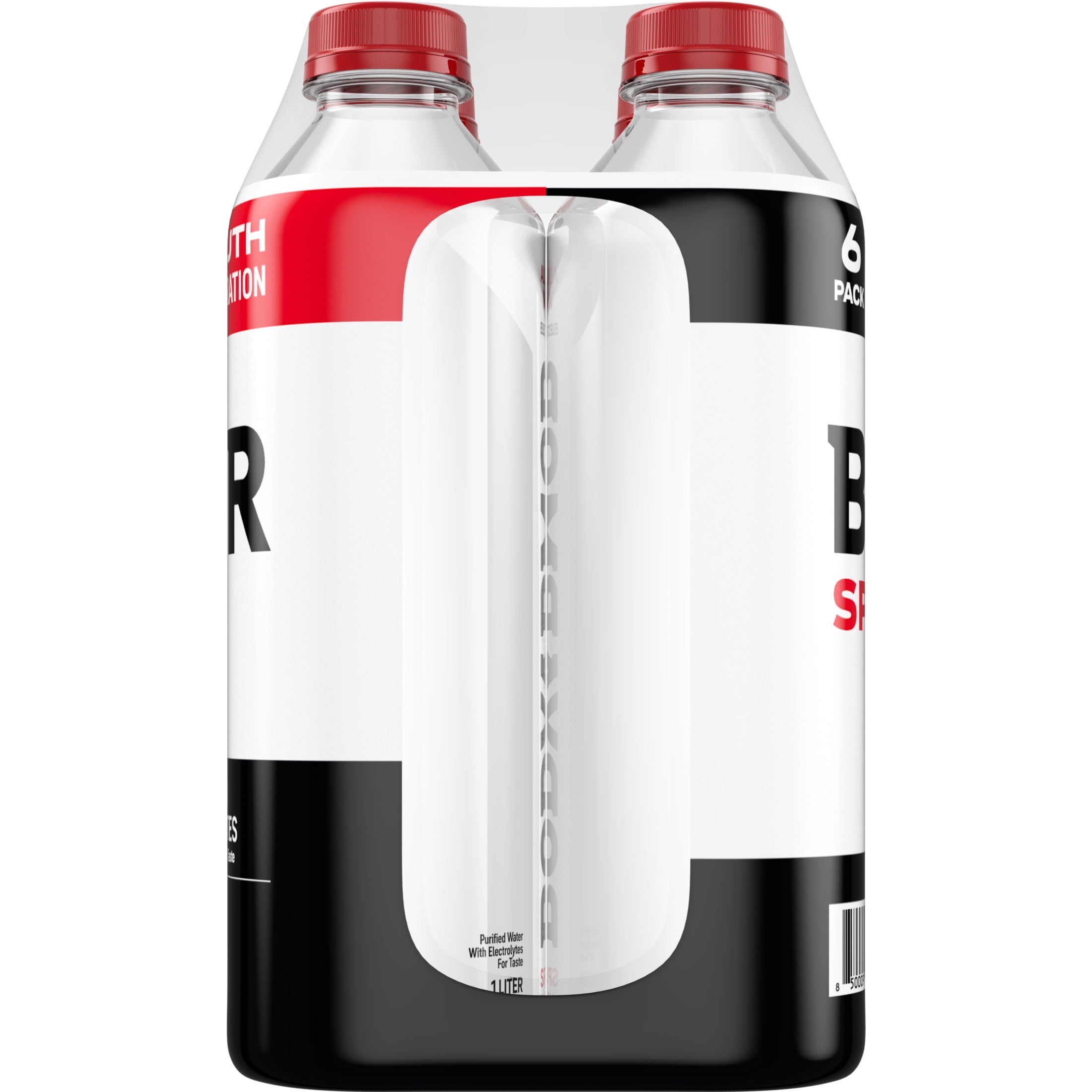 BODYARMOR SportWater Electrolyte Sports Drink Bottles, 1 Liter, 6 Pack