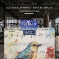 thumbnail image 3 of Bathroom Scale, Highly Accurate Digital Body Scale,Precisely Measures Weight up to 400 lbs-Beautiful Bird With Flowers And Music Notes In The Background, 3 of 4