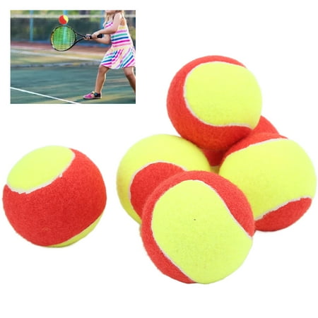 Set De 6 Balles De Tennis D'entraînement – Diamètre 6,4 Cm, Caoutchouc Et Feutre, Bonne Résilience, Idéal Pour Débutants Et Exercices En Extérieur
