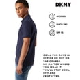 thumbnail image 3 of Camisa Polo DKNY de Algodón Suave para Hombre Ajuste Moderno Azul Marino, 3 of 6