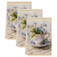 thumbnail image 2 of Spring Blue Flowers Kitchen Towels Set of 3, Vintage Tea Cup Phrases Pastoral Absorbent Dish Towels for Kitchen, Microfiber Hand Towel, Quick Drying Tea Towel for Cleaning Decorative Dishcloths, 2 of 7