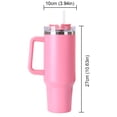 thumbnail image 2 of Vaso aislado al vacío FLhrweasw 40 oz con pajita y asa para bebidas frías y calientes rosa, 2 of 7
