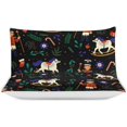 thumbnail image 3 of HAHDAXIA Christmas Pattern Bedding Solid Comforter Set for All Seasons,3 Pieces(1 Comforter+2 Pillowcases),Soft Microfiber Bedding Set Queen(90"x90"), 3 of 7
