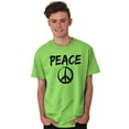 thumbnail image 5 of Hippie Peace Sign Make Love Not War Men's Graphic T Shirt Tees Brisco Brands 4X, 5 of 6