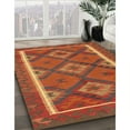 thumbnail image 2 of Ahgly Company Indoor Square Contemporary Neon Red Oriental Area Rugs, 3' Square, 2 of 6