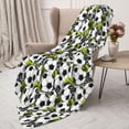 thumbnail image 3 of Sikiie Soccer and Football Cozy Flannel Fleece Throw Blanket: Lightweight & Thick for All Seasons - Perfect for Women, Men, & Kids"80"x60", 3 of 6