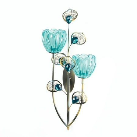 - Sconces Wall Decor, Mounted Decorative Rustic Peacock Blossom Duo Cup Sconce