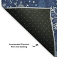 thumbnail image 5 of Addison Rugs Mayfield Premium Machine Washable Transitional Holiday Snowflake Navy Rectangle Rug, 10' x 14', 5 of 7