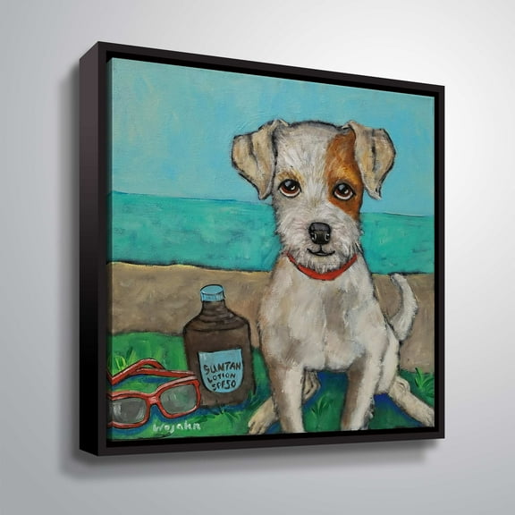 ArtWall Beach Boy, Gallery Wrapped Floater-framed Canvas by Holly Wojahn