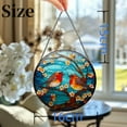 thumbnail image 3 of Robin Birds Stained Glass Suncatcher Handmade Window Hangings Colored Glass Suncatcher Crafts Kits for Indoor Garden Christmas Decoration 16x16cm(12), 3 of 7