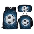thumbnail image 1 of Youkk Lightweight And Easy To Carry Kids Backpack Set With Football Printing For Students Unique, 1 of 6