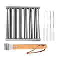 thumbnail image 2 of TidBay Hot Dog Roller Rack with Wooden Handle BBQ Sausage Roller Rack Steamer for Evenly Cooked Hot Dogs 5 Capacity Outdoor Cooking Tool, 2 of 8