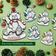thumbnail image 2 of Personalized Birthstone Bear Birthday Month Sign Vintage Pewter Metal Christmas Ornament 2022 Year for Family (May (Emerald)) Gloria Duchin, 2 of 9