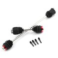 thumbnail image 4 of Black Steel Center Driveshaft CVD 8655R with Dust Boot - 2-Pack Upgrade Parts for Traxxas E-Revo 2.0 1/10 RC Car Replacement (Front & Rear Included), 4 of 7