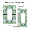 thumbnail image 3 of DouZhe 1-Gang Decorator/Rocker Wallplate, Retro Bohemian Old Style Decorative Wall Plates, 3 of 7